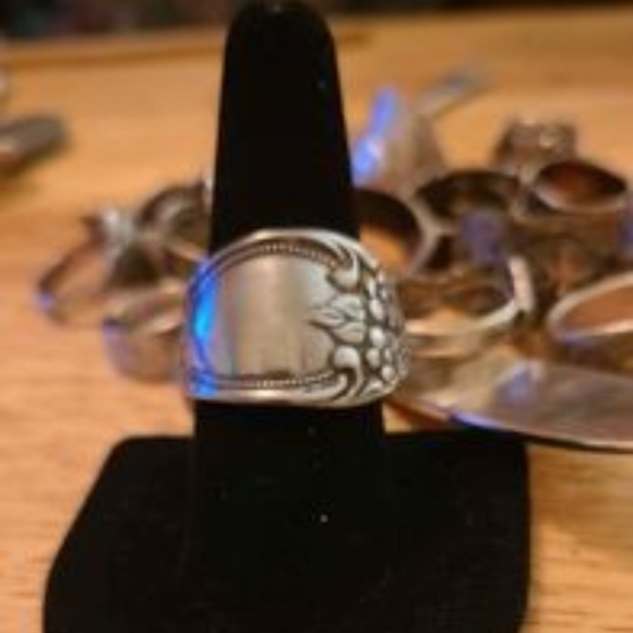 Boho Vintage Flatware Thumb Ring Size 9 - Picture 4 of 6